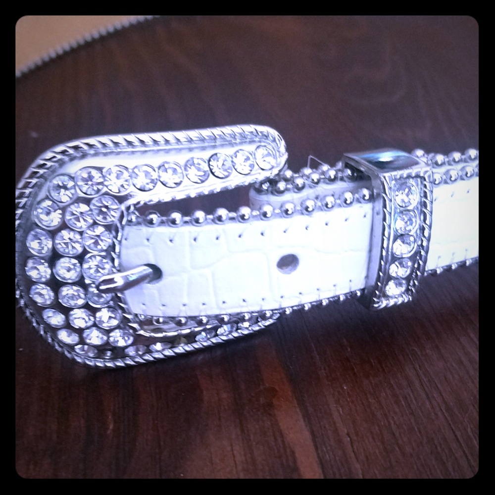 L-xl Bling Bling White Belt